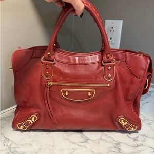 Balenciaga Edge City Bag True Red